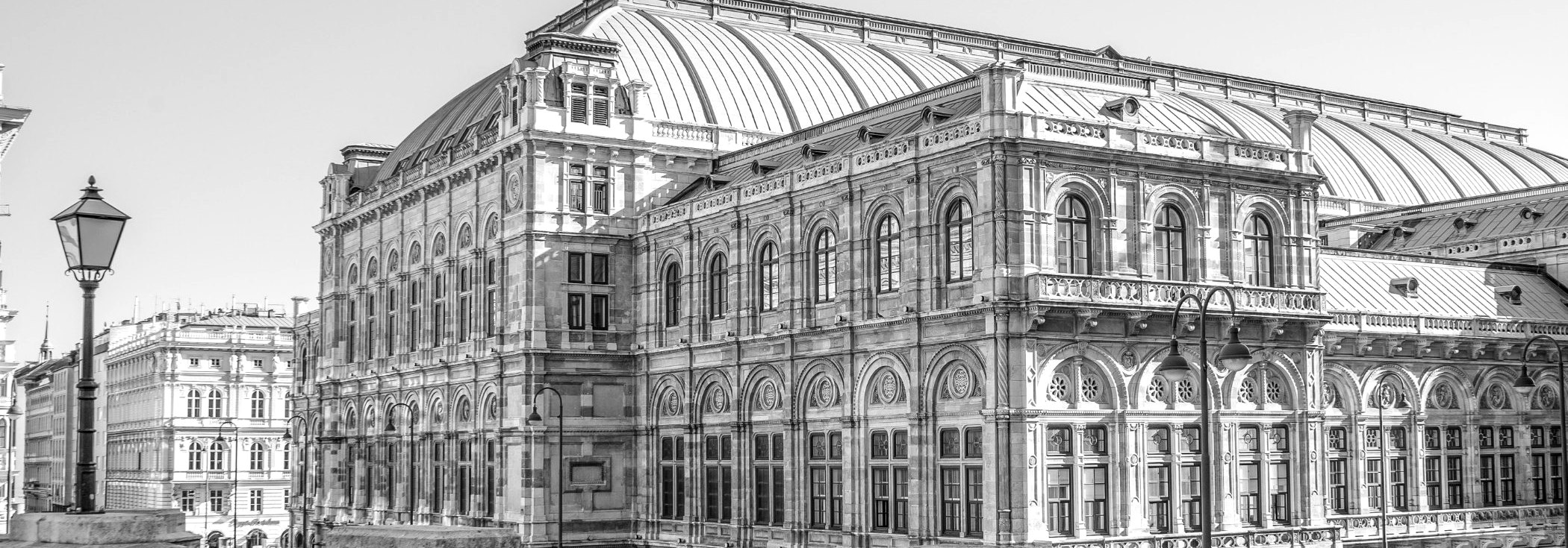 Wiener Staatsoper an der Ringstraße, Schwarz-Weiß-Aufnahme